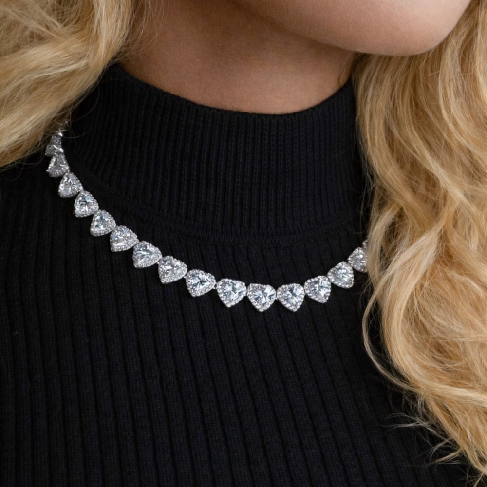 Icy heart necklace 16inch